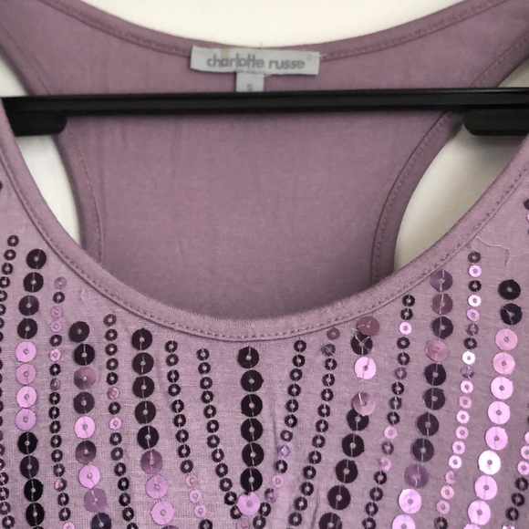 🛍 DONATED CharlotteRusse | Lavender Sequined Tank - Picture 2 of 5